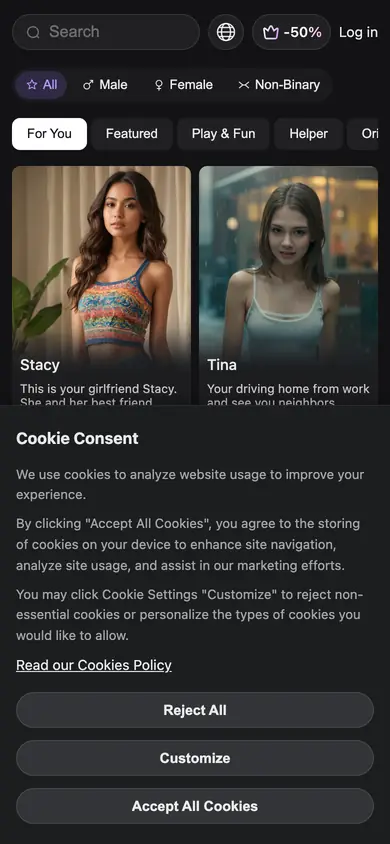 Talkie landing page on a phone, as captured on 2026-09-06